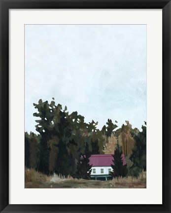 Framed Forest Cottage I Print