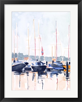 Framed Watercolor Boat Club II Print