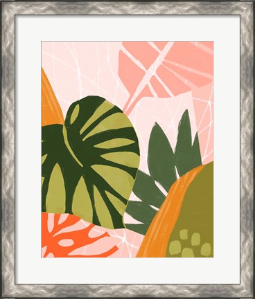 Framed Jungle Collage I Print