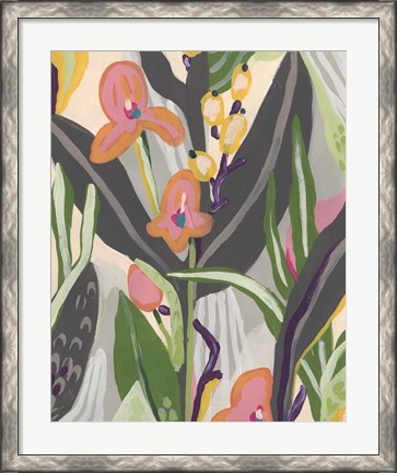 Framed Vibrant Ladyslippers II Print
