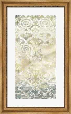 Framed Emerald Textile III Print