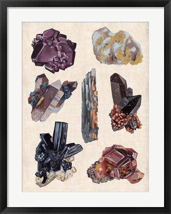 Framed Vintage Minerals II Print