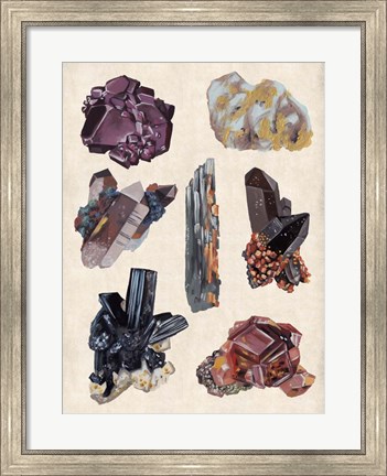Framed Vintage Minerals II Print