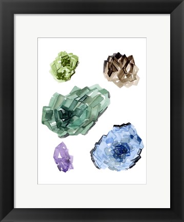 Framed Geometric Crystal II Print