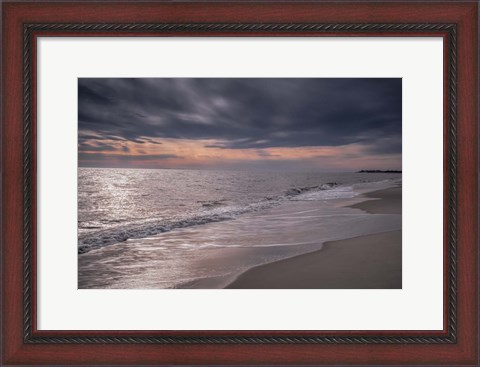Framed Sunset on Shore, Cape May National Seashore, NJ Print
