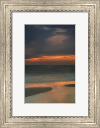 Framed Overcast Sunrise at Cape May National Seashore, NJ Print