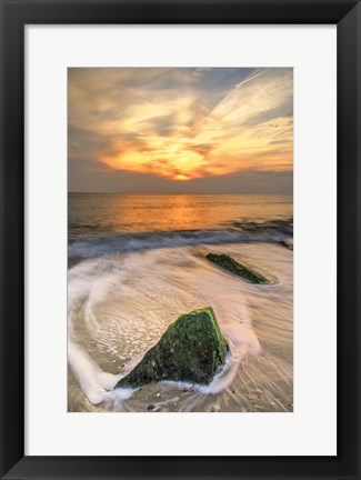 Framed Scenic Cape May Beach 4, Cape May NJ Print