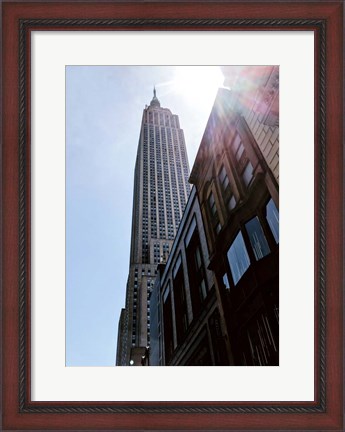 Framed Empire State Building From Street Print
