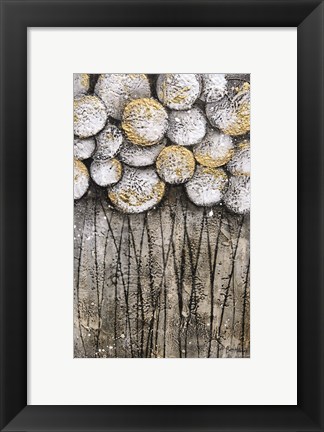 Framed Bubble Trees in White Print