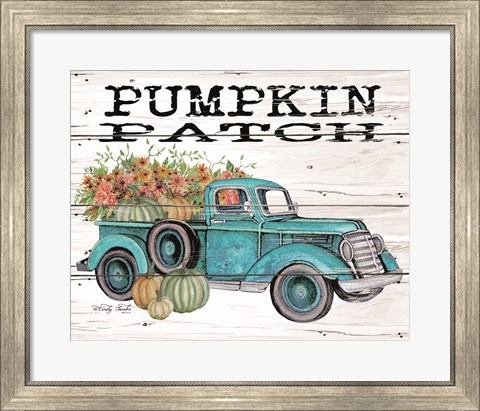 Framed Pumpkin Patch Truck Print