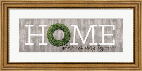 Framed Boxwood Home Print