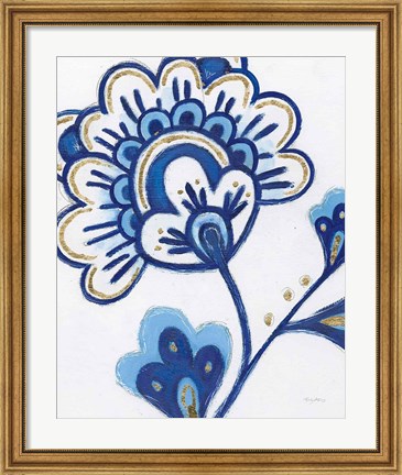 Framed Flora Chinoiserie VI Print