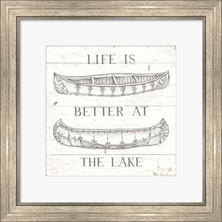 Framed Lake Sketches V Print