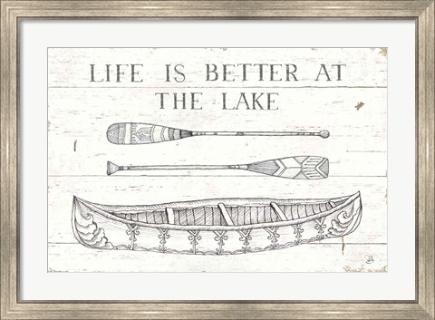 Framed Lake Sketches II Print