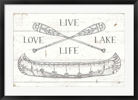 Framed Lake Sketches III Print