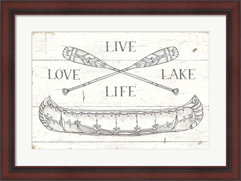 Framed Lake Sketches III Print