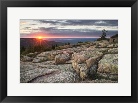 Framed Acadia National Park Sunset Print