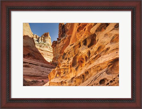 Framed Crack Canyon I Print
