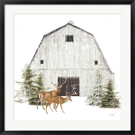Framed Wooded Holiday VI Print