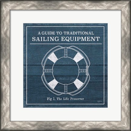 Framed Vintage Sailing Knots X Print