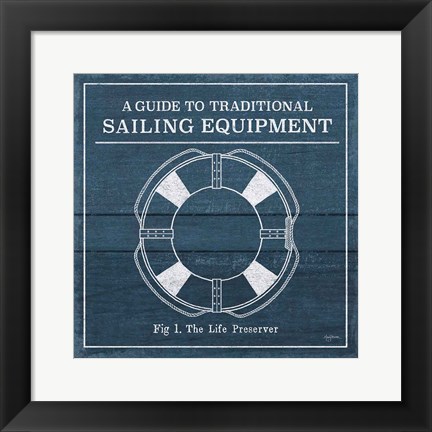 Framed Vintage Sailing Knots X Print