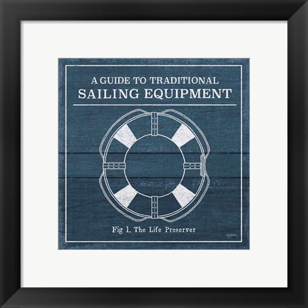 Framed Vintage Sailing Knots X Print