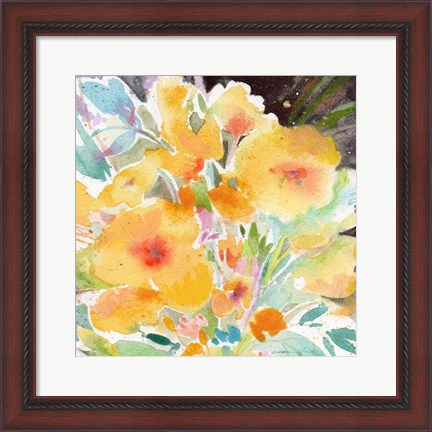 Framed Yellow Bouquet Print