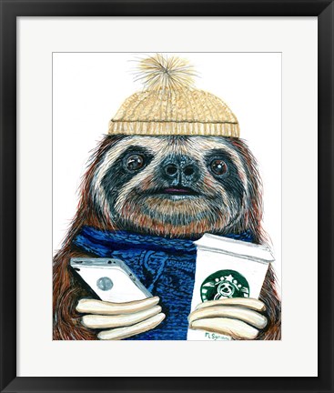 Framed Urban Sloth Print