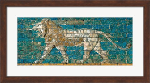 Framed Panel with Striding Lion, ca. 604-562 B.C.E. Print