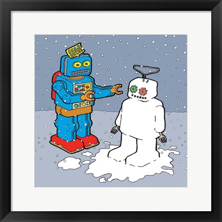Framed Snow Bot Print