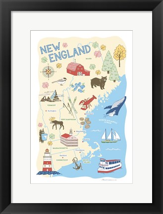 Framed New England Print