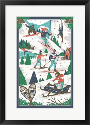 Framed Winter Scenes Print