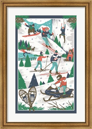 Framed Winter Scenes Print