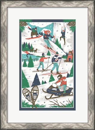 Framed Winter Scenes Print