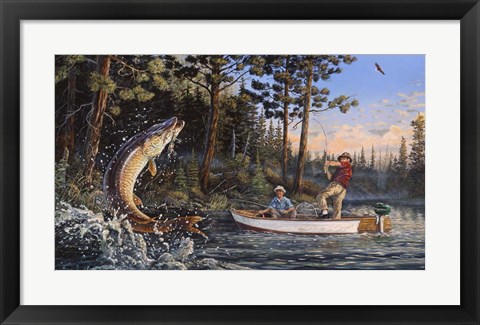 Framed Great Muskie Moments Print