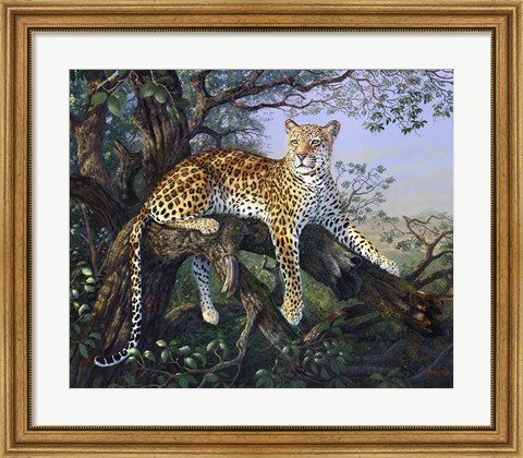 Framed Leopard&#39;s Domain Print