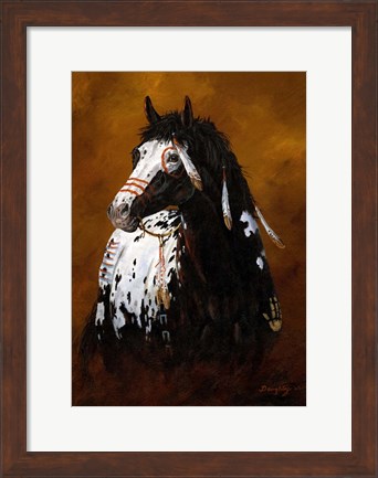 Framed Sioux War Pony Print