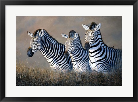 Framed Protecting The Foal Print