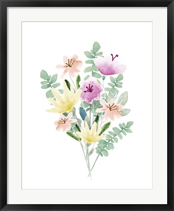 Framed Flower Burst II Print