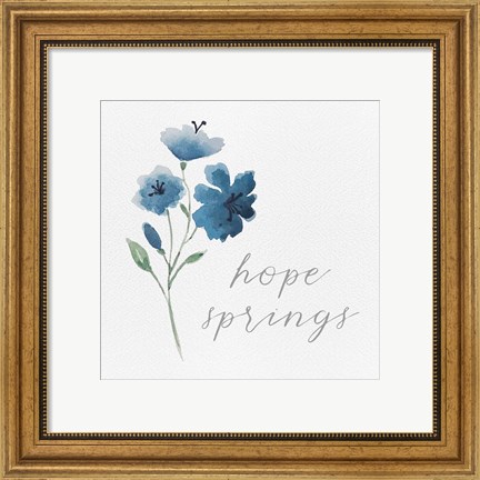 Framed Wildflowers and Sentiment III Print