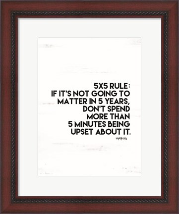 Framed 5x5 Rule Print