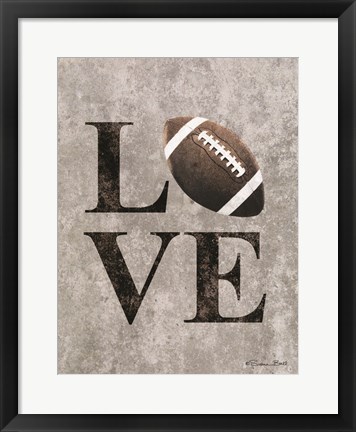 Framed LOVE Football Print
