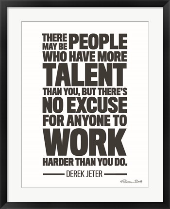 Framed Derek Jeter Quote Print