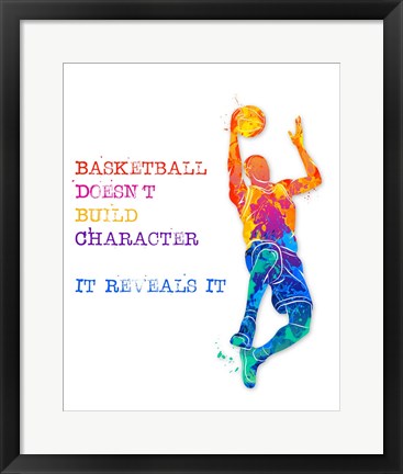 Framed Basketball 1 Print