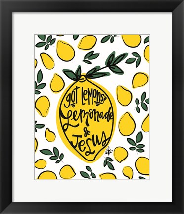 Framed Lemonade and Jesus Print