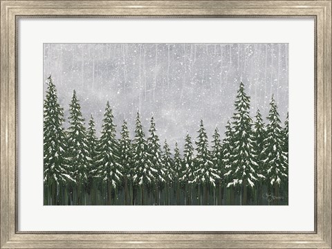 Framed Snowy Forest Print