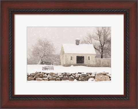 Framed Virginia Snow Storm Print