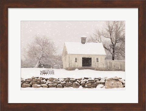 Framed Virginia Snow Storm Print