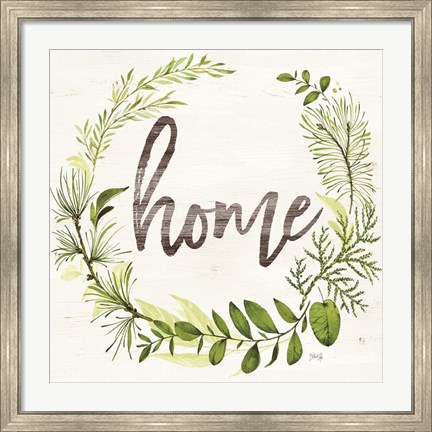 Framed Home Greenery Print