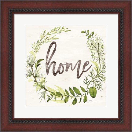 Framed Home Greenery Print